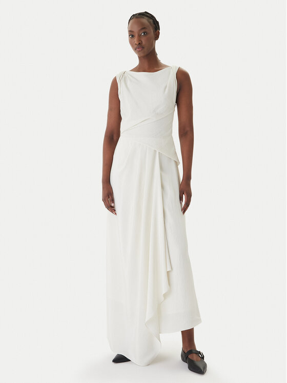 Eleh Eleh Rochie de seară SS260237 Alb Regular Fit