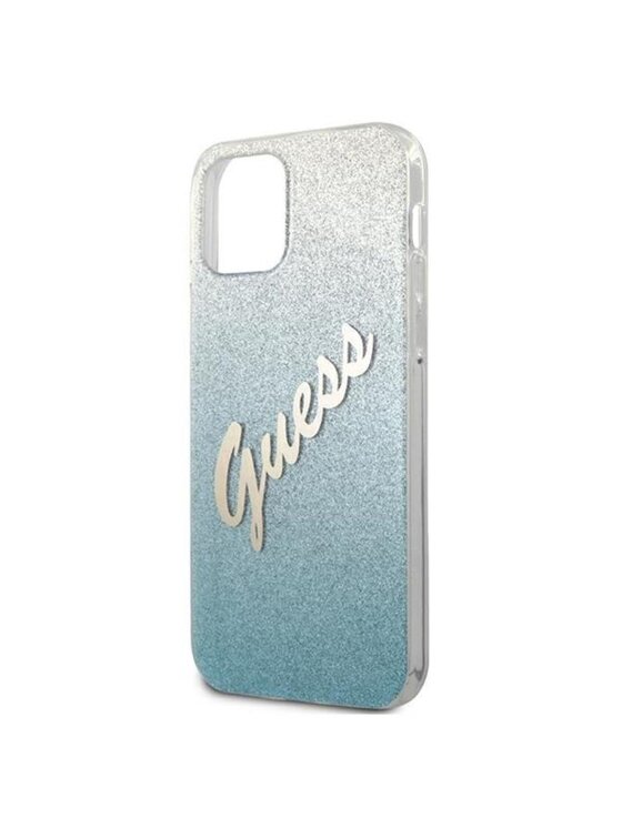 Guess Guess Etui na telefon Glitter Gradient Script Niebieski
