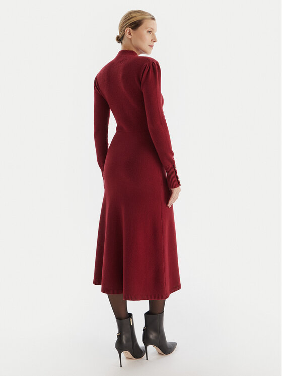 Artigli Artigli Pletena obleka ACAB003090 Bordo rdeča Regular Fit