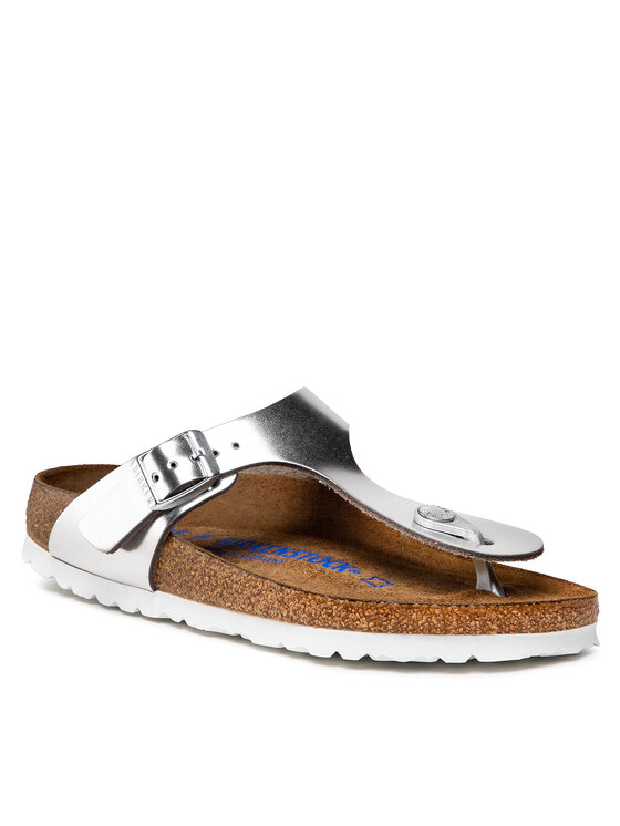 Birkenstock Birkenstock Japonki Gizeh Bs 1003675 Srebrny