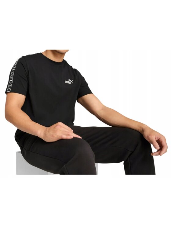 Puma Puma T-Shirt Ess Tape 684674 Czarny Regular Fit
