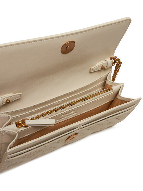 PINKO Pinko Ročna torba Love Tiny Brids Wallet C AI 24-25 PCPL 103765 A1YB Écru