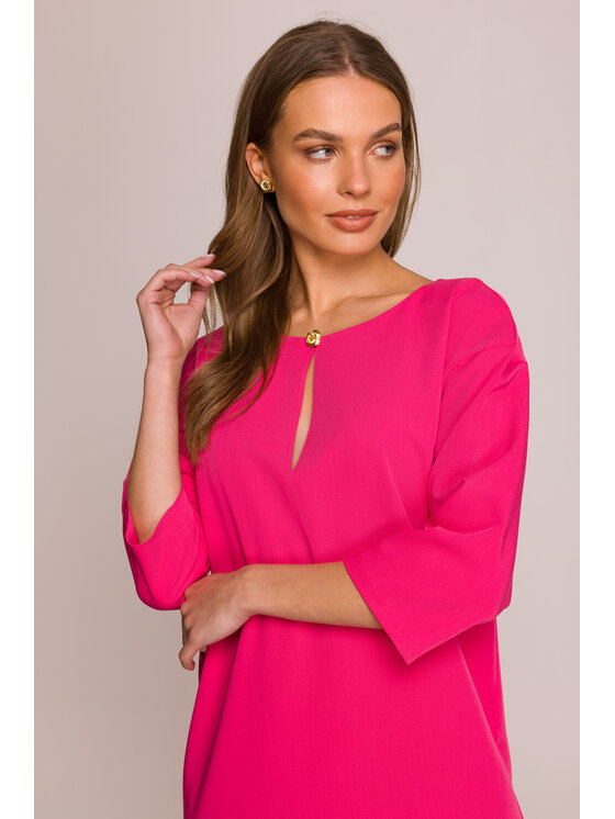 Stylove Stylove Večerní šaty S394 Růžová Premium Fit