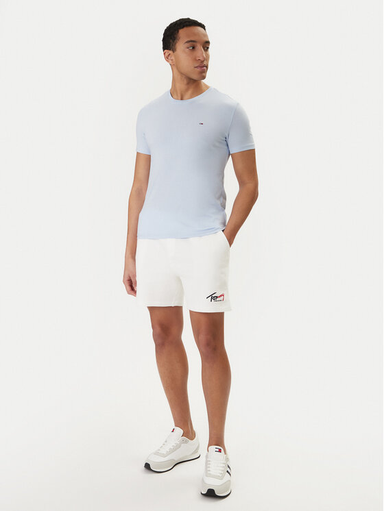 Tommy Jeans Tommy Jeans Pantaloni scurți sport Signature DM0DM23017 Alb Regular Fit