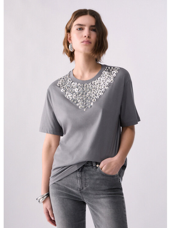 Liu Jo Liu Jo T-shirt WF6324J0088L9447 Grigio Regular Fit