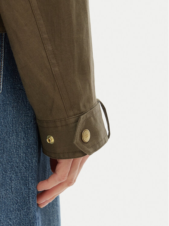 Tommy Hilfiger Tommy Hilfiger Pārejas jaka WW0WW48616 Zaļš Relaxed Fit