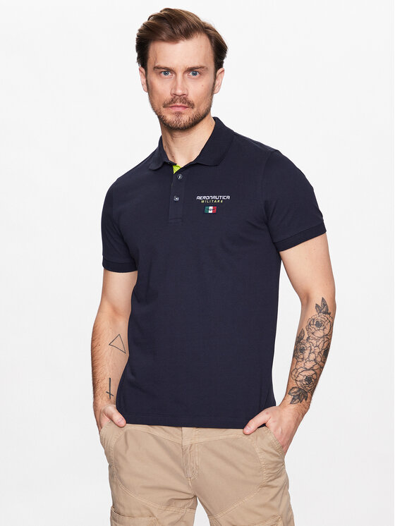 Aeronautica Militare Polo 231PO1679P173 Tumši zils Regular Fit