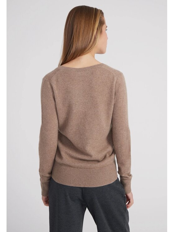 Style Republic Style Republic Sweter Kaszmir Beżowy jasny Comfort Fit