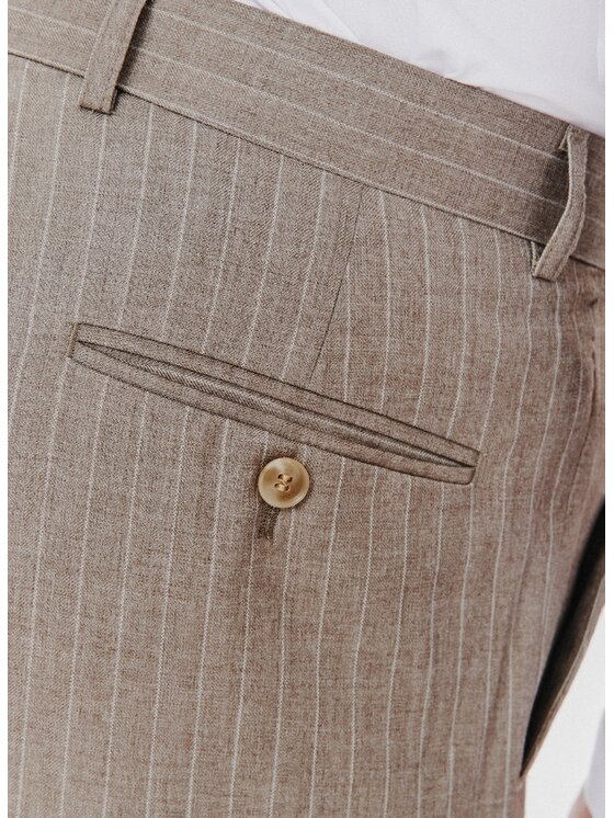Pako Lorente Pako Lorente Spodnie garniturowe P24WF-6G-004 Beżowy Slim Fit