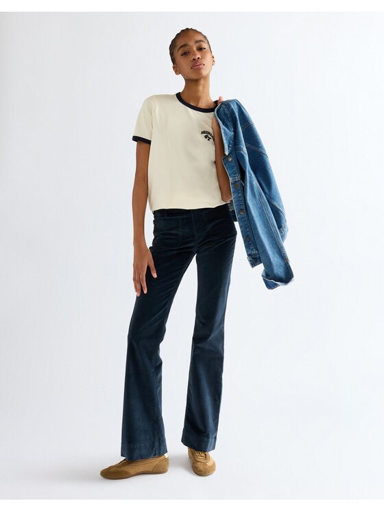 Wrangler Wrangler T-Shirt RINGER TEE Biały Slim Fit