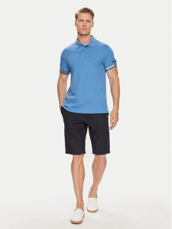 Tommy Hilfiger Tommy Hilfiger Polo Flag MW0MW34780 Plava Slim Fit