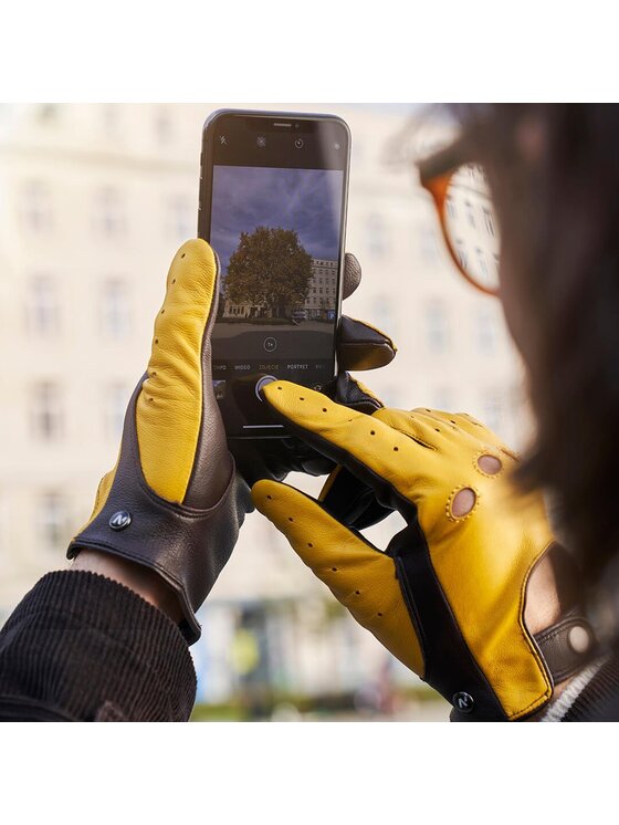 napo gloves napo gloves Rękawiczki Męskie napoDRIVE (brązowy/żółty) S Żółty