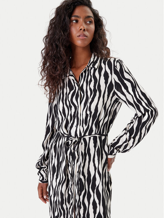 ONLY ONLY Rochie tip cămașă Nova 15241890 Negru Regular Fit