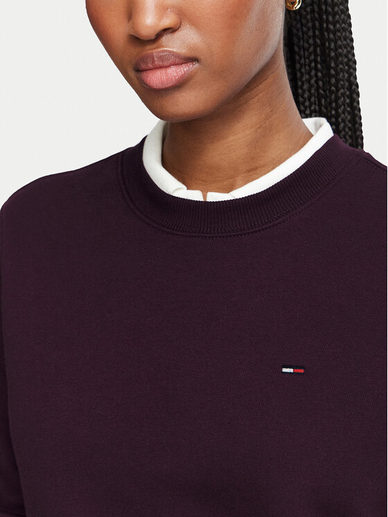 Tommy Jeans Tommy Jeans Bluza DW0DW19959 Bordowy Regular Fit