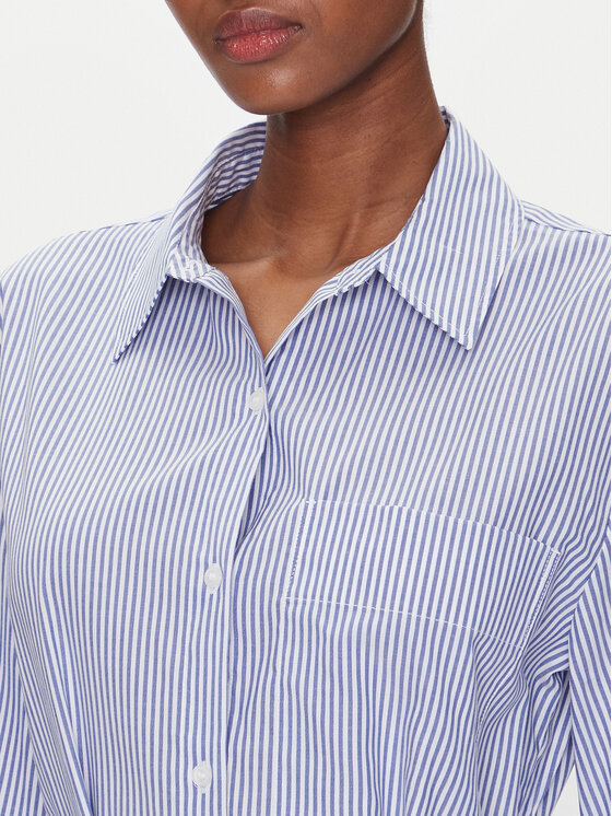 Tommy Hilfiger Tommy Hilfiger Rochie tip cămașă WW0WW44660 Albastru celest Regular Fit