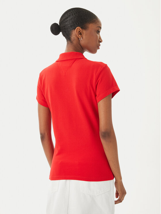 Tommy Hilfiger Tommy Hilfiger Polo 1985 Logo WW0WW49259 Rosso Slim Fit