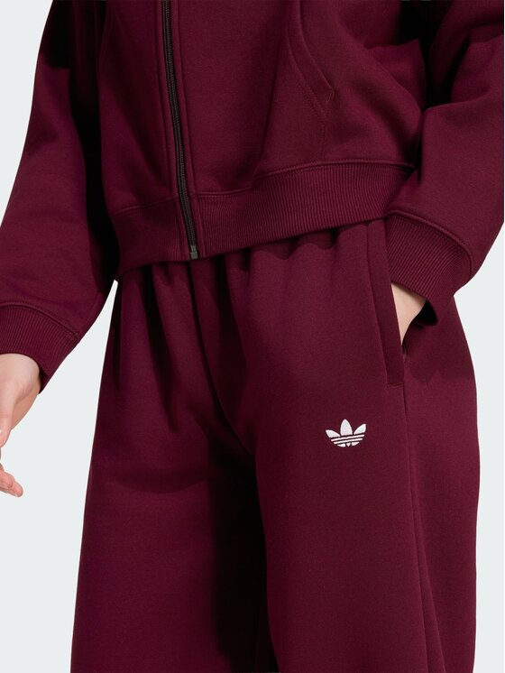 adidas adidas Spodnie materiałowe 164706 Bordowy Loose Fit
