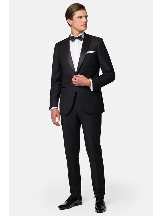 Lancerto Lancerto Garnitur Oregon GA073123000015 Czarny Slim Fit