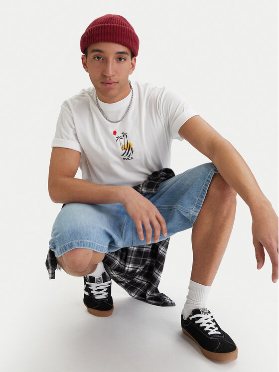 RVCA RVCA T-krekls Cutship EVYZT00287 Balts Relaxed Fit