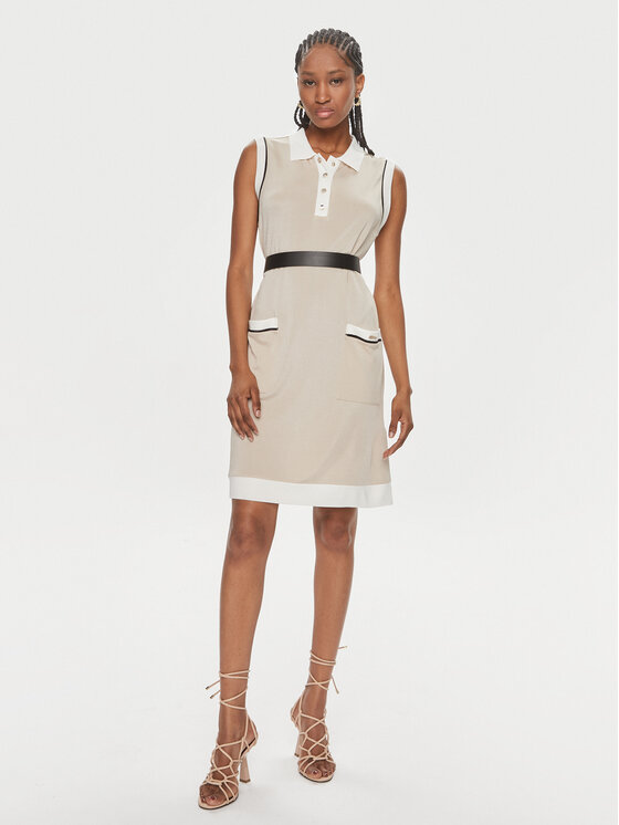 Liu Jo Vestito estivo TA4248 J4654 Beige Regular Fit Modivo