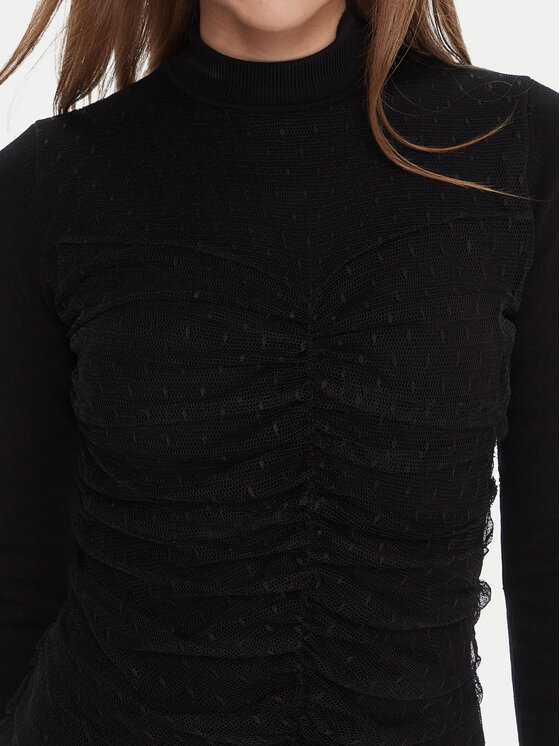 TWINSET TWINSET Sukienka dzianinowa 252TT3262 Czarny Regular Fit