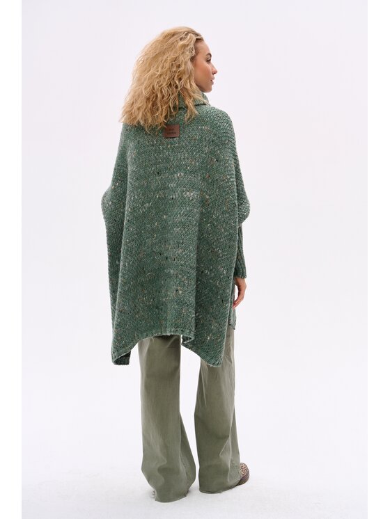 blue shadow blue shadow Sweter Tris Zielony Regular Fit