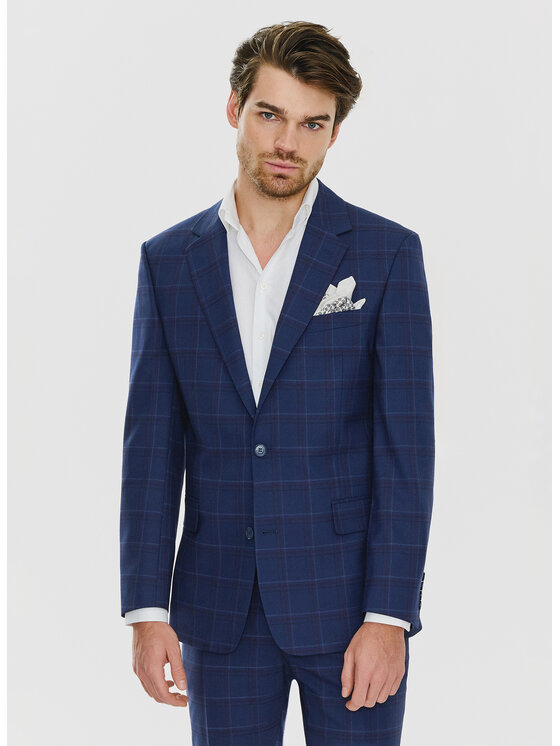 Pako Lorente Pako Lorente Marynarka P24SF-3G-005 Granatowy Slim Fit