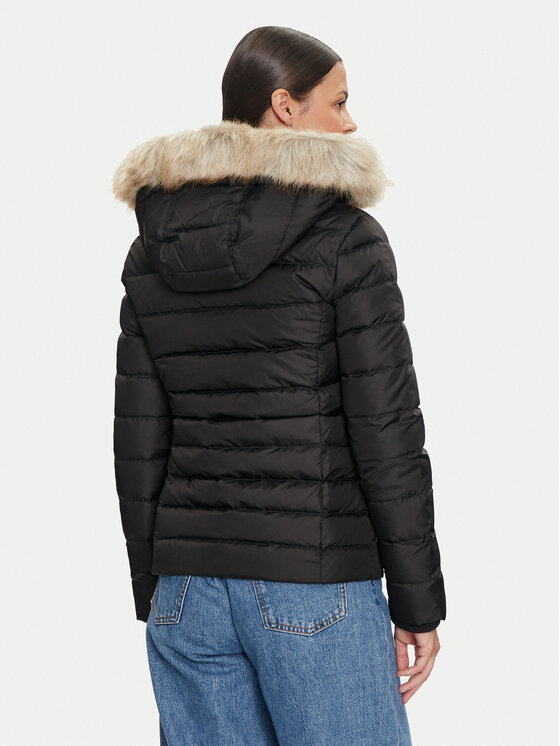 Tommy Jeans Tommy Jeans Пуховик Basic DW0DW18312 Чорний Slim Fit