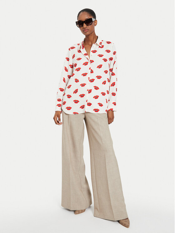Marella Marella Koszula Yeah 2423116063 Écru Regular Fit