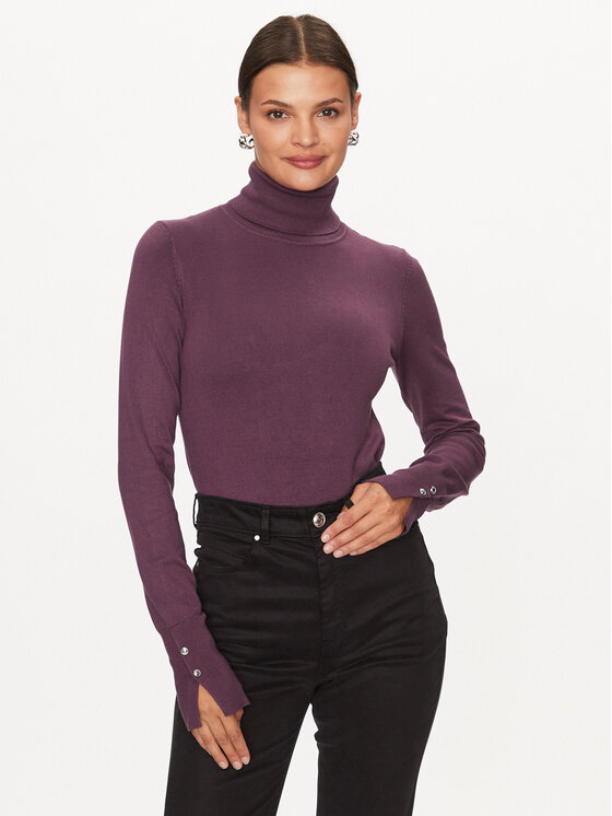 Guess Bluză cu gât Paule W2BR53 Z2V62 Violet Slim Fit