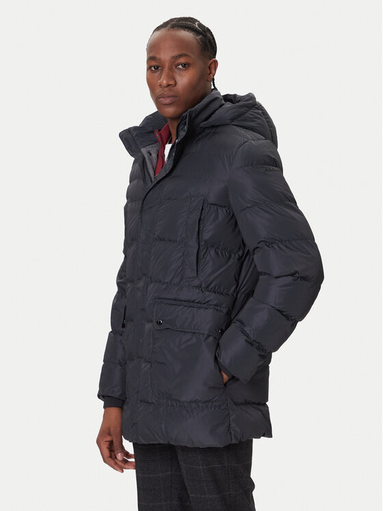Geox Geox Žieminė striukė Leitan M5628B T3266 F9112 Juoda Regular Fit