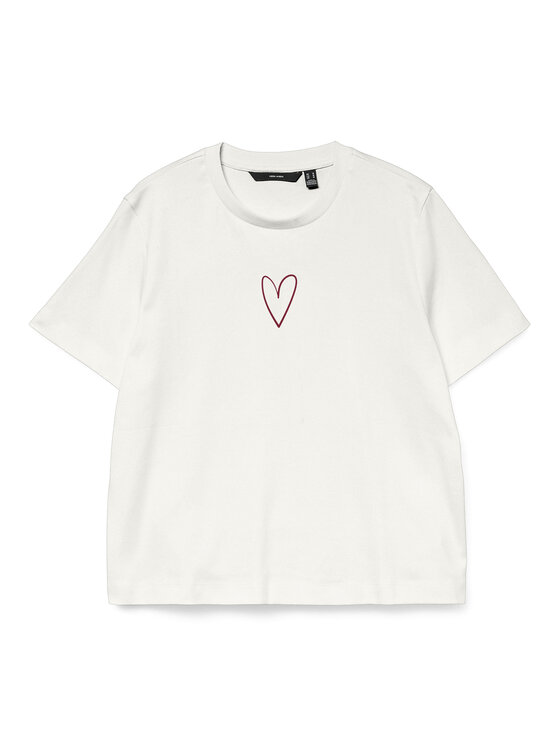 Vero Moda Vero Moda T-Shirt Sara 10311633 Biały Regular Fit