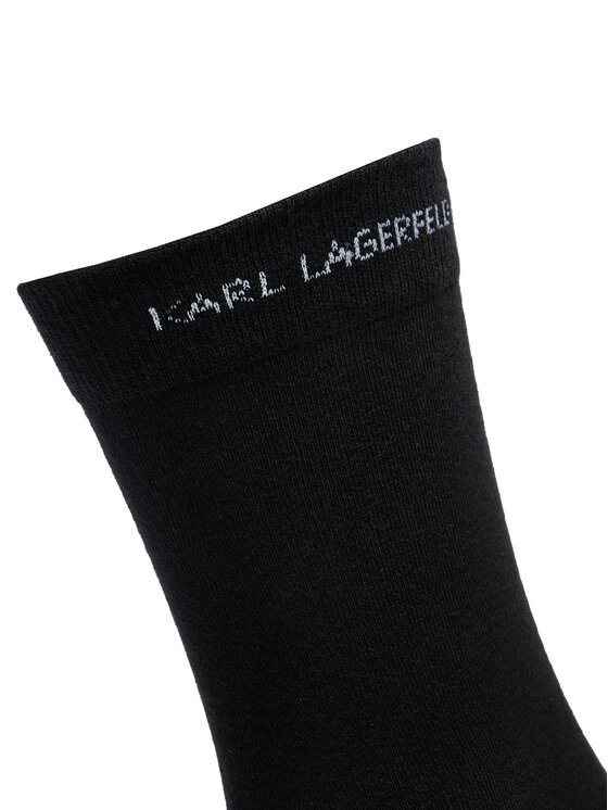 KARL LAGERFELD KARL LAGERFELD Dlouhé ponožky 246W6002 Černá