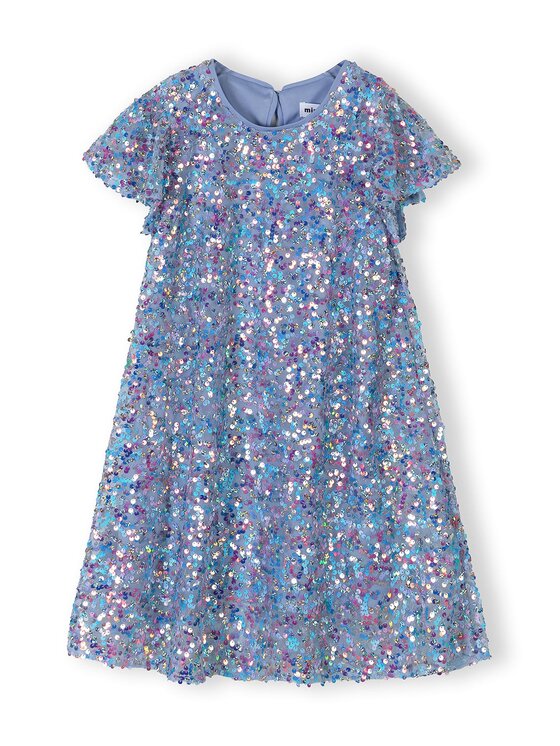minoti minoti Sukienka elegancka 30DRESS171 Niebieski Regular Fit