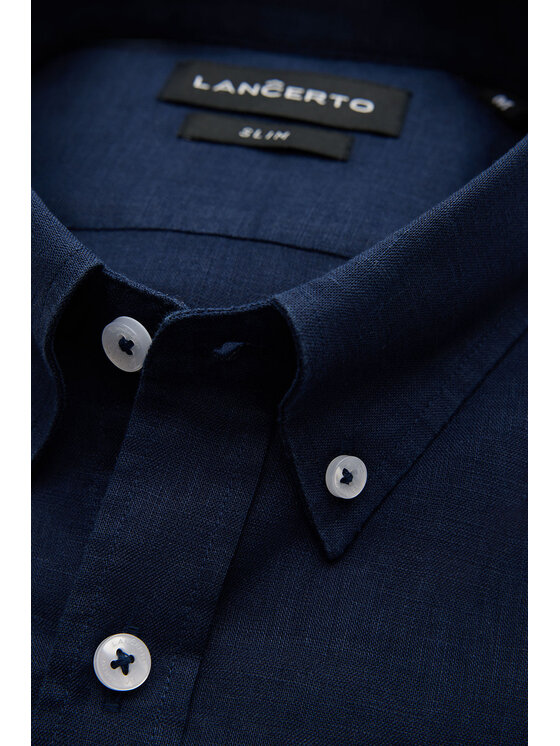 Lancerto Lancerto Koszula Emery KO073124000014 Granatowy Slim Fit