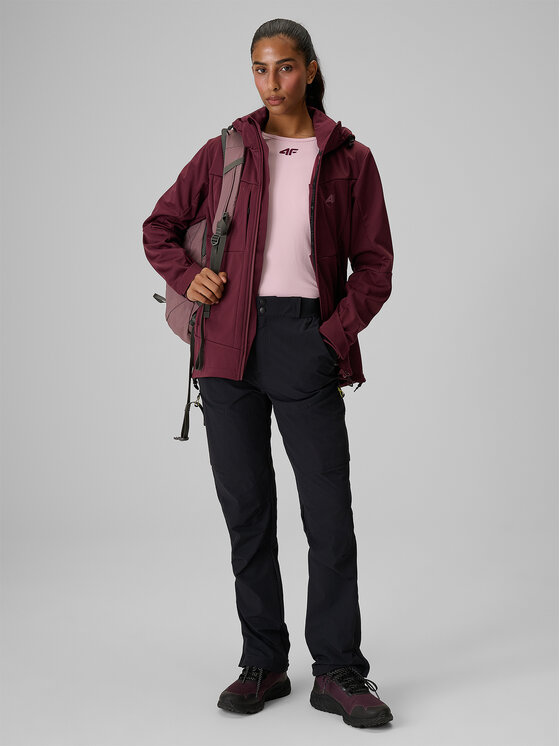 4F 4F Kurtka outdoor TACTICAL LINE Bordowy Regular Fit