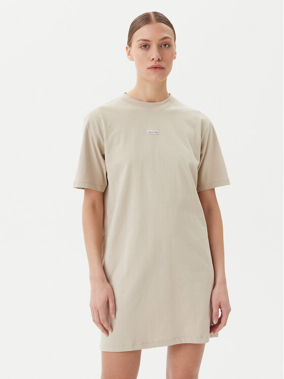 Calvin Klein Jeans Calvin Klein Jeans Každodenní šaty J20J225289 Béžová Relaxed Fit