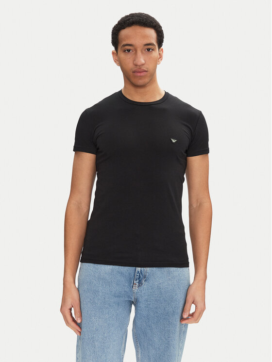 Emporio Armani Underwear Tričko EM000375 AF10771 UC001 Čierna Slim Fit