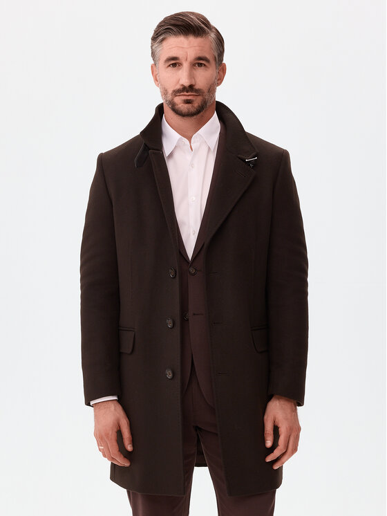 Evenemen Evenemen Płaszcz zimowy FLORESTI II BROWN Brązowy Slim Fit