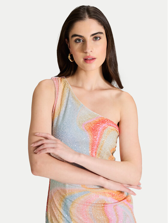 Swing Swing Koktel haljina 5AI18800 Šarena Slim Fit