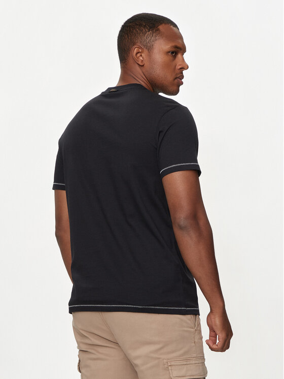 Napapijri Napapijri T-Shirt S-Rollin NP0A4I3D Czarny Regular Fit