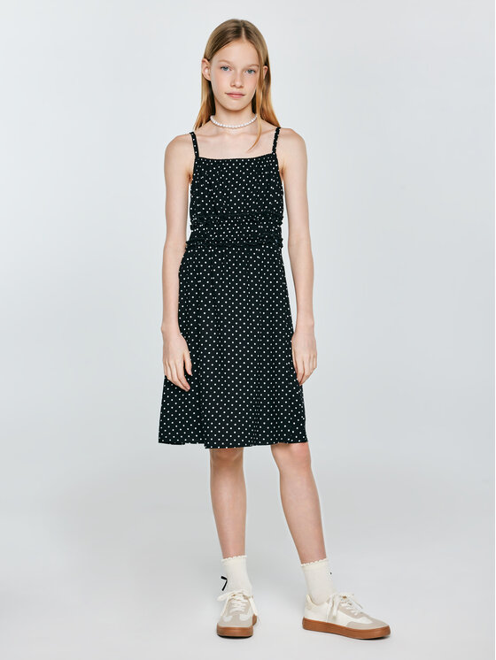 BIG STAR BIG STAR Sukienka letnia MIRCESI Czarny A-Line Fit