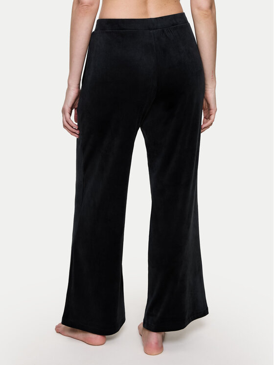 Triumph Triumph Pantaloni pijama Sensual Velour 10225077 Negru Wide Leg