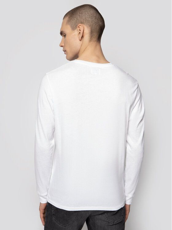 Wrangler Wrangler Longsleeve Ls Wrangler Tee W7E2D0989 112131776 Szary Regular Fit
