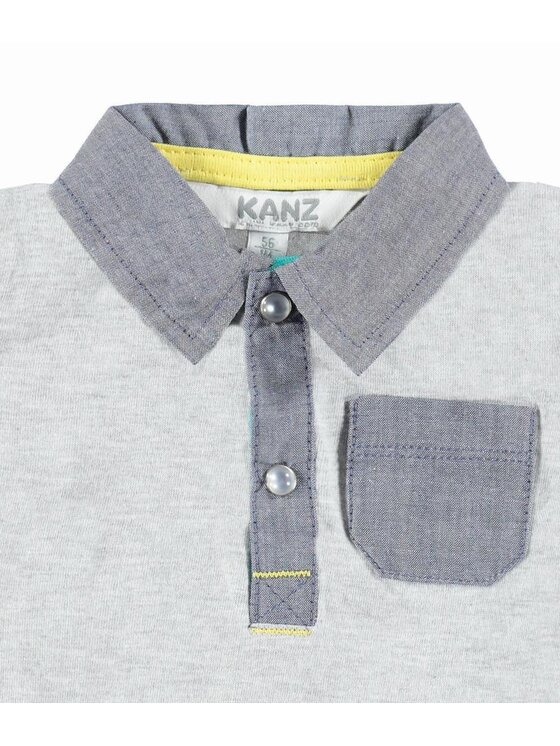 Kanz Kanz T-Shirt 1632573-8270 Szary Basic Fit