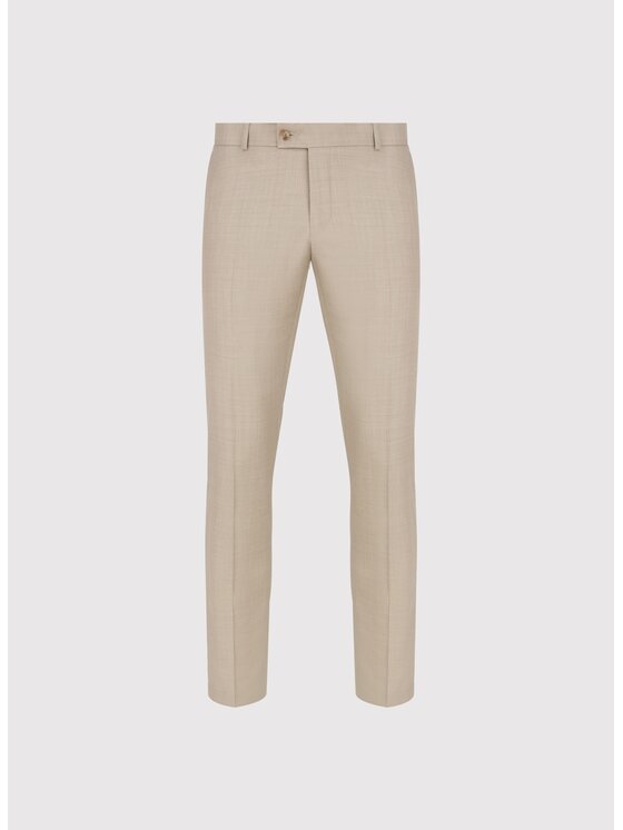 Pako Lorente Pako Lorente Spodnie garniturowe P25SP-6G-038 Beżowy Super Slim Fit