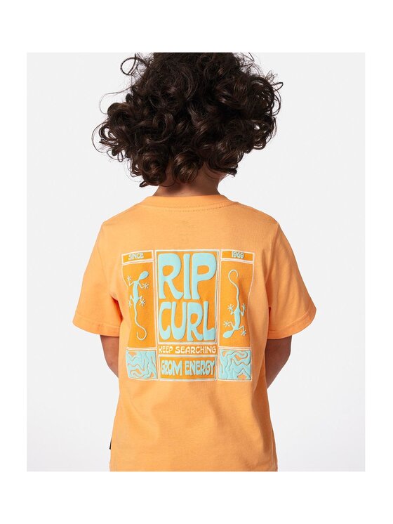 Rip Curl Rip Curl T-Shirt Grom Energy Logo Tee - Boy Pomarańczowy Standard Fit