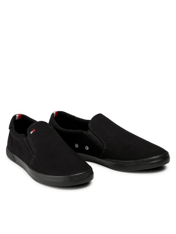 Tommy Hilfiger Tommy Hilfiger Teniși Iconic Slip On FM0FM00597 Negru