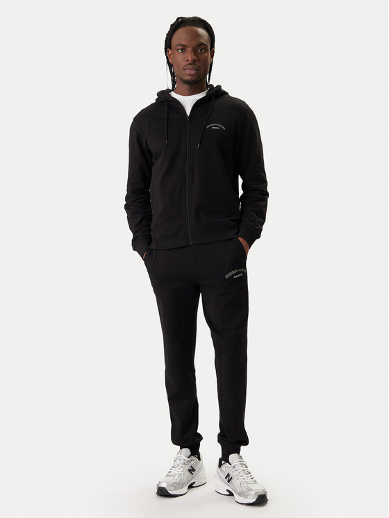 Jack & Jones Jack & Jones Pulóver College Logo 12288363 Fekete Regular Fit