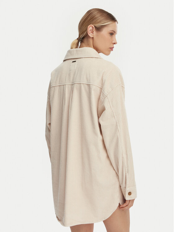 Billabong Billabong Haljina košulja Winter Ocean EBJWD00149 Bež Boxy Fit